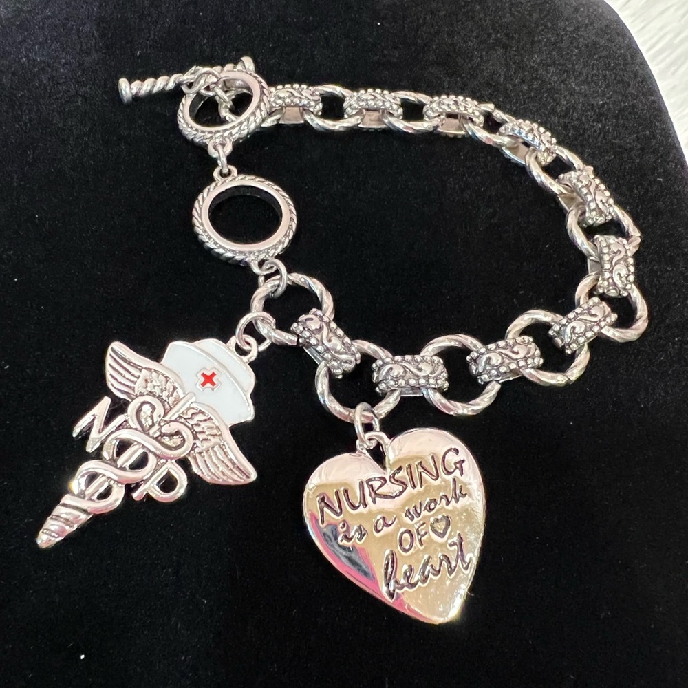 Women’s Silvertone Nurse Charm bracelet